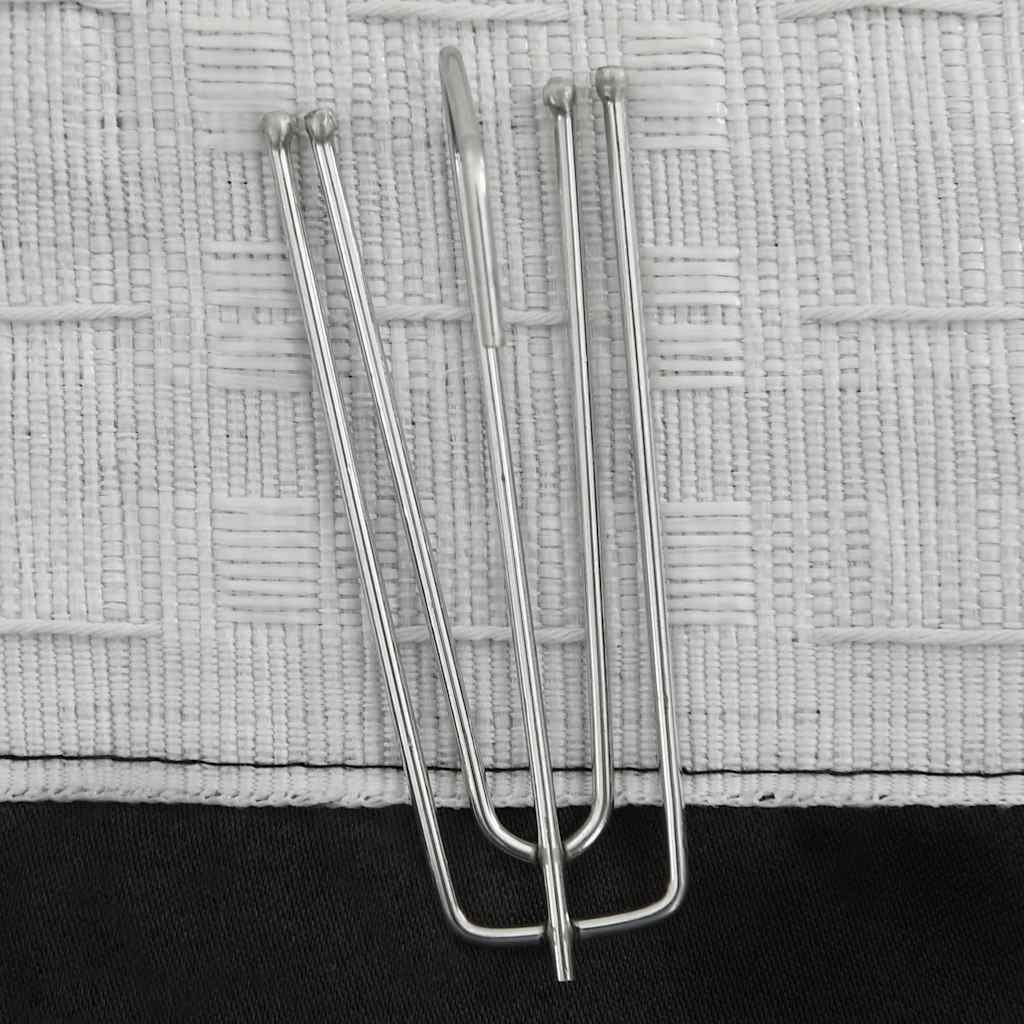 Vidaxl gordijn linnen-look verduisterend met haken 290x245 cm zwart