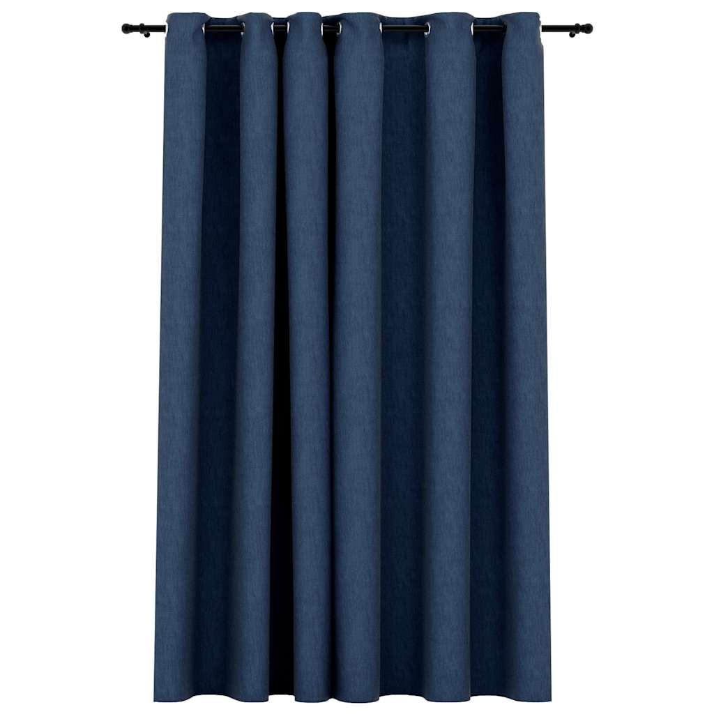 Vidaxl Curtain -Leinen sehen mit den Augen 290x245 cm blau aus.