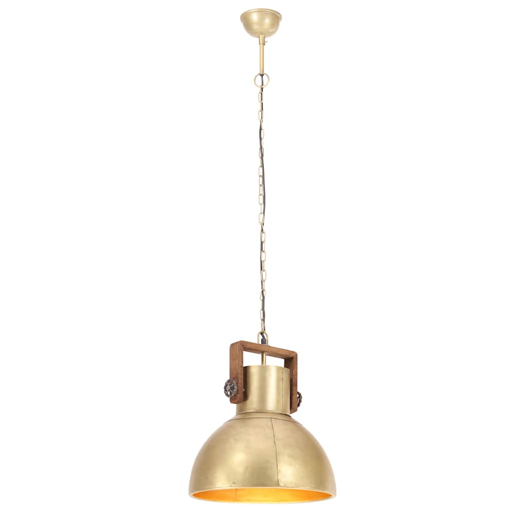 Lampa wisząca Vidaxx przemysłowa okrągła 25 w e27 40 cm w kolorze mosiądzu