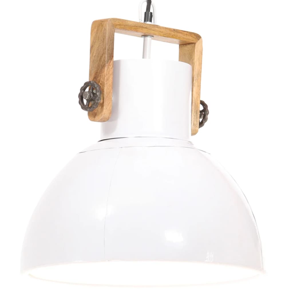 Vidaxl hänken Lamp Industrie ronderëm 25 w e27 40 cm wäiss