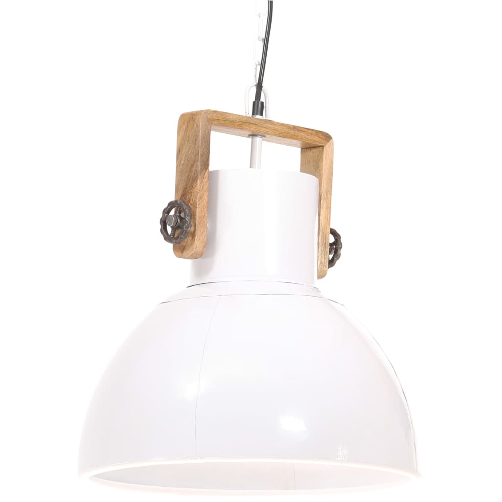 Vidaxl industrial pendant lamp round 25 w e27 40 cm white