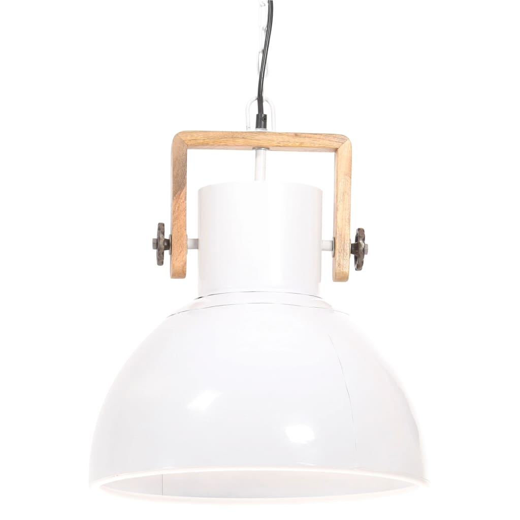 Vidaxl industrial pendant lamp round 25 w e27 40 cm white