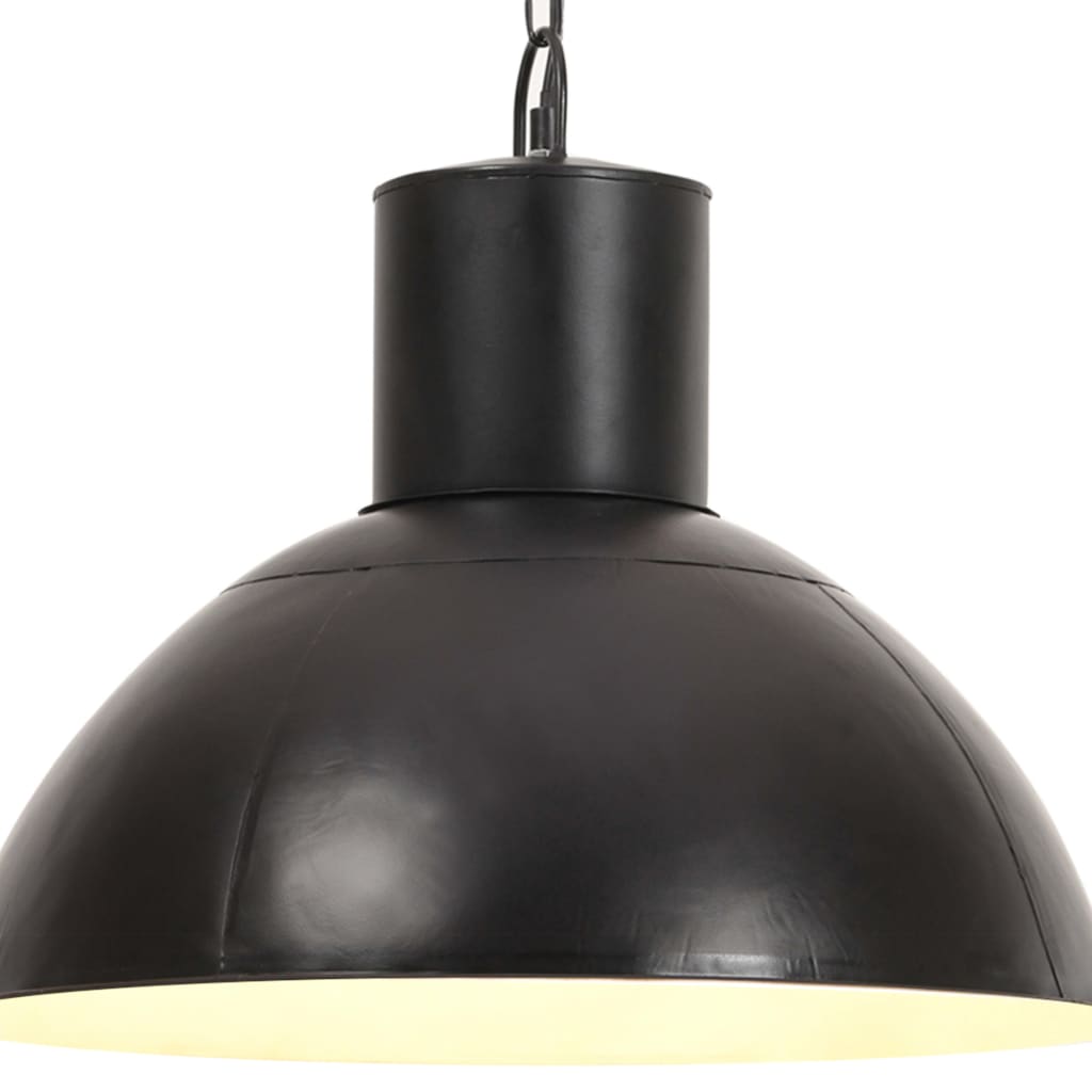 VidaXL lampe suspendue ronde 25 w e27 48 cm noir