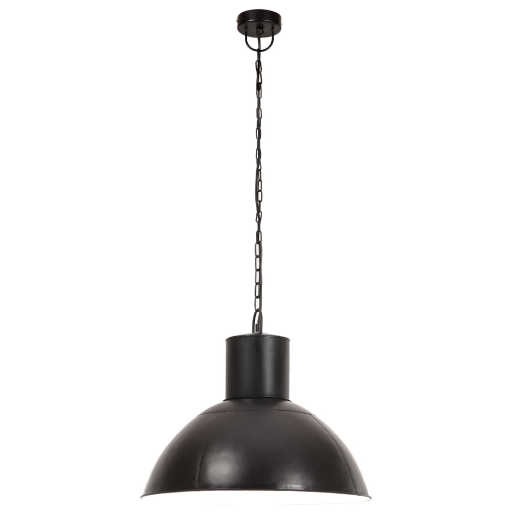 VidaXL lampe suspendue ronde 25 w e27 48 cm noir