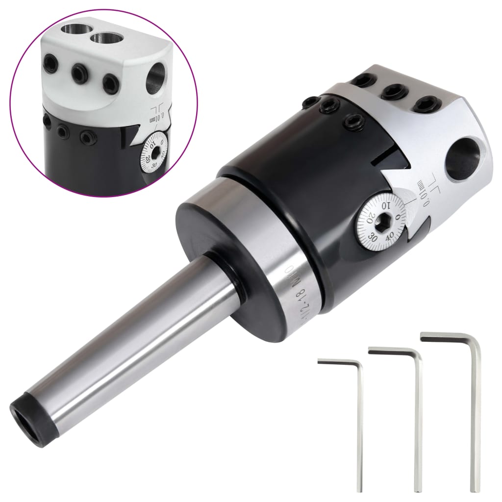 Vidaxl Drill Chuck with MT2 Drill Shank for Lathes 50mm