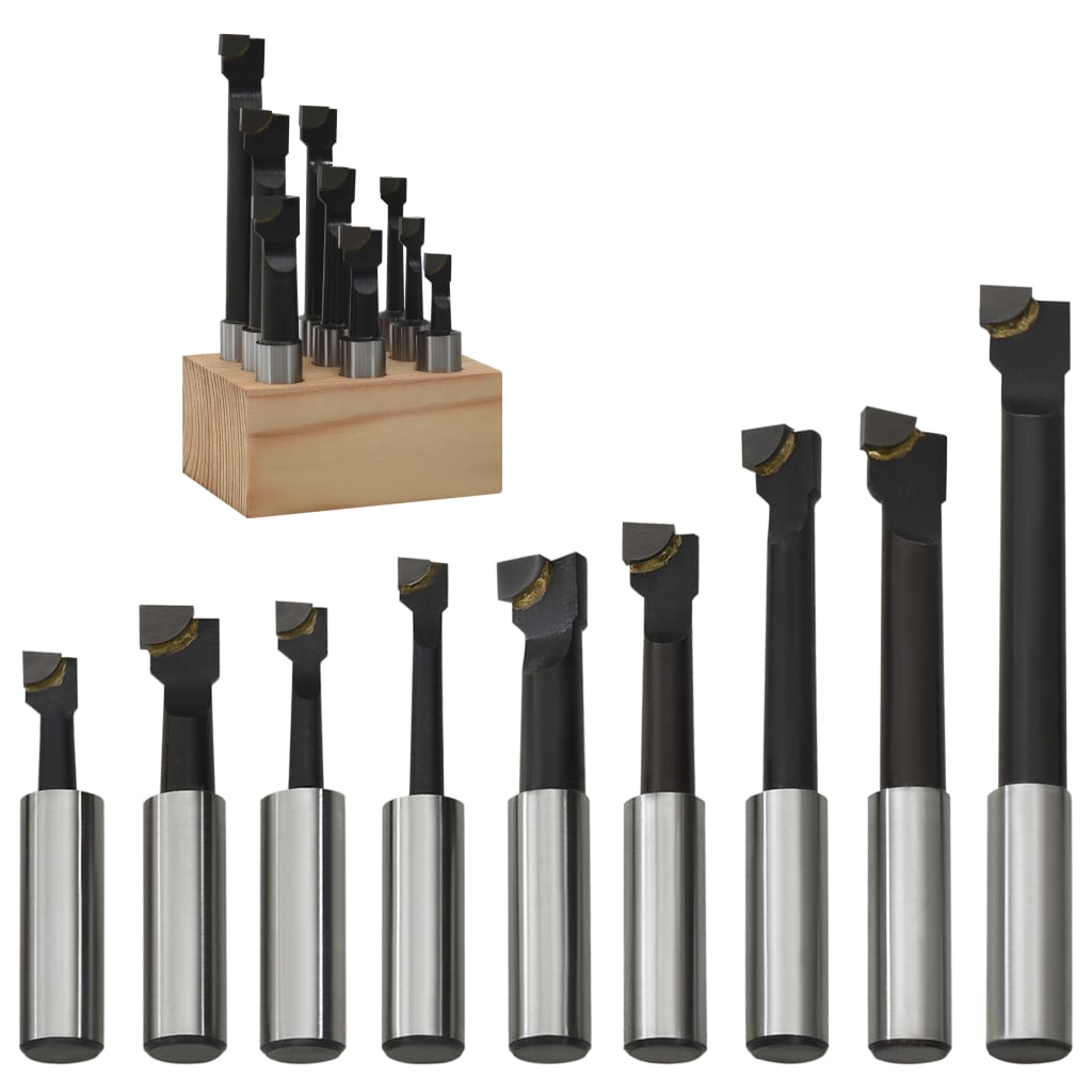 Vidaxx drill bits 9 pcs with wood base 12 mm