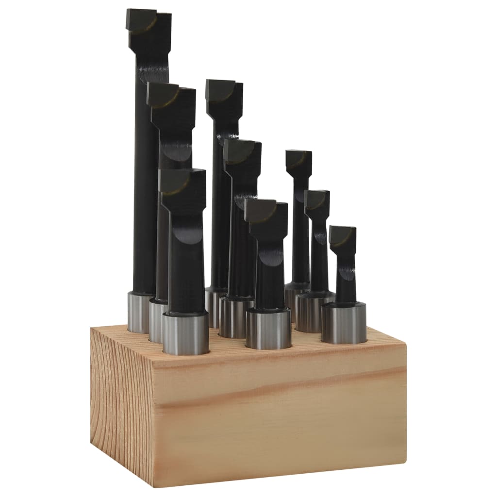 Vidaxx drill bits 9 pcs with wood base 12 mm