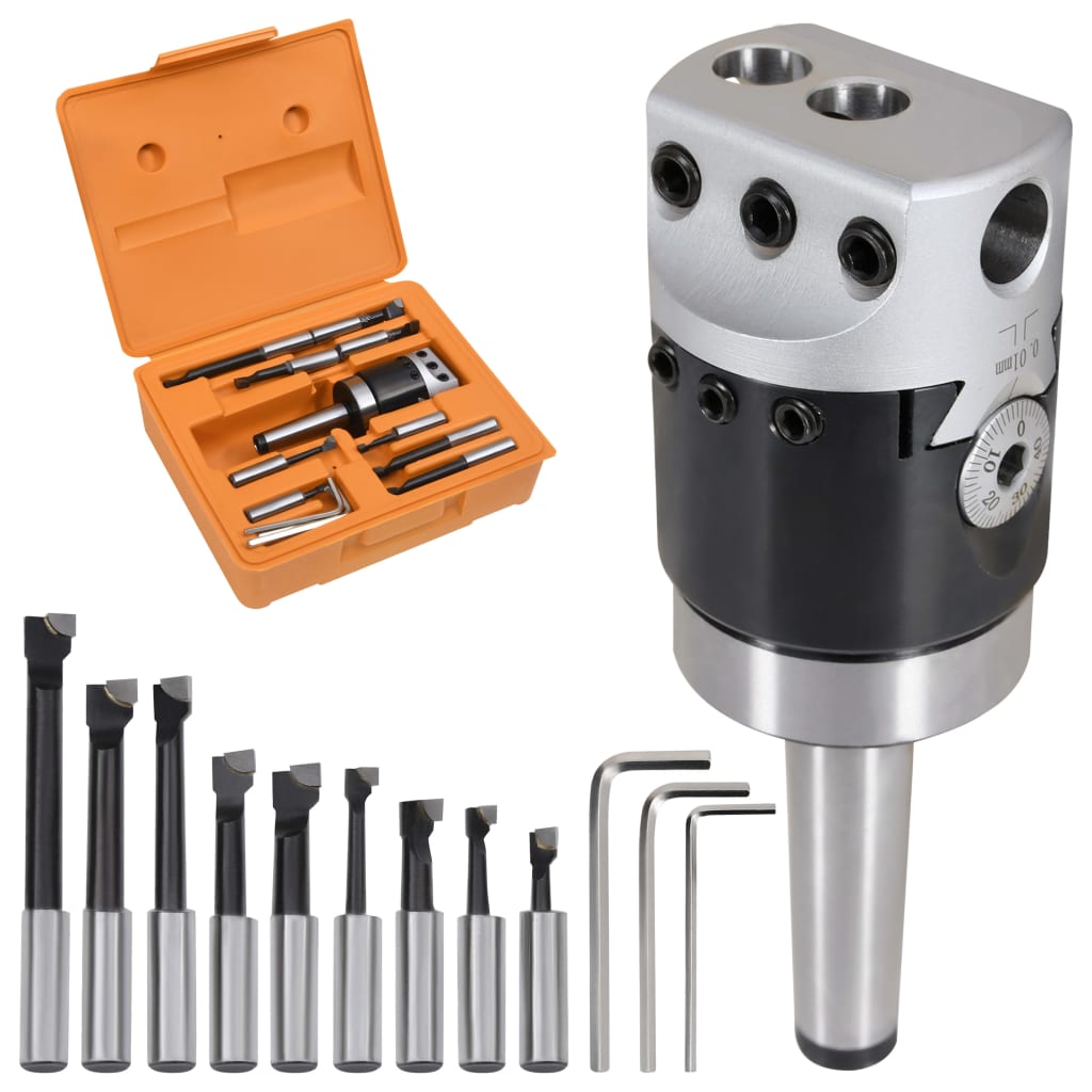 Vidaxl 15-piece drill tool set with MT2-F1-12 drill chuck 50 mm
