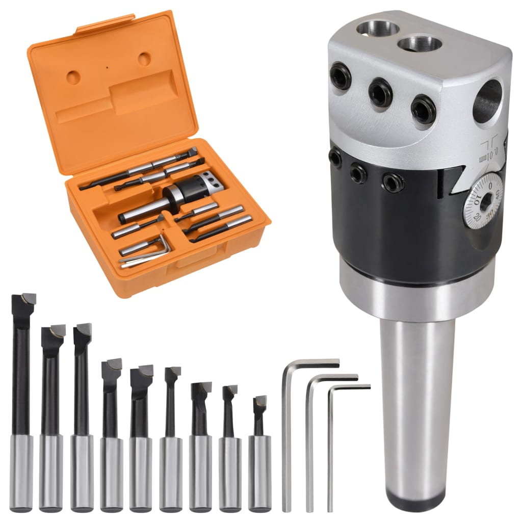 Vidaxl 15-piece drill tool set with MT3-F1-12 drill chuck 50 mm