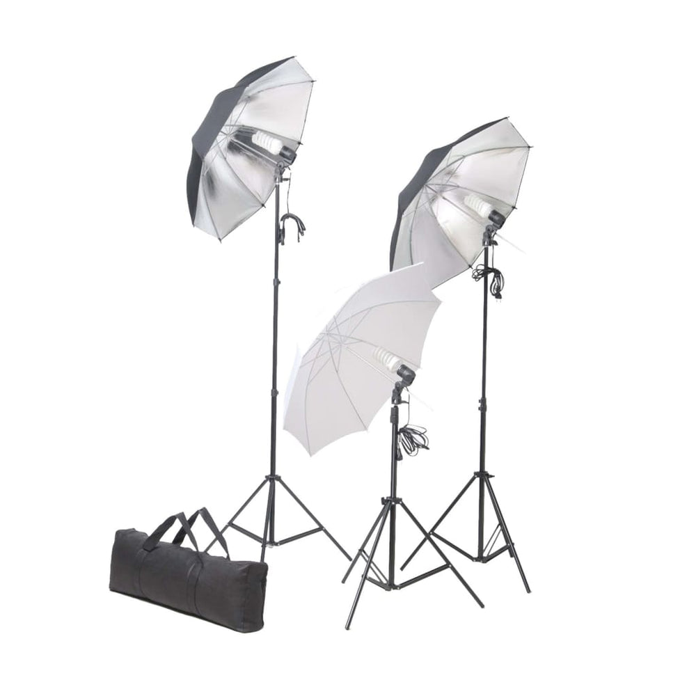 VidaXL Photo Studio Set with Lighting Kit and Background