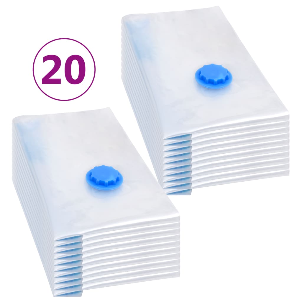 Vidaxl vacuum storage bags 20 pcs 60x40 cm