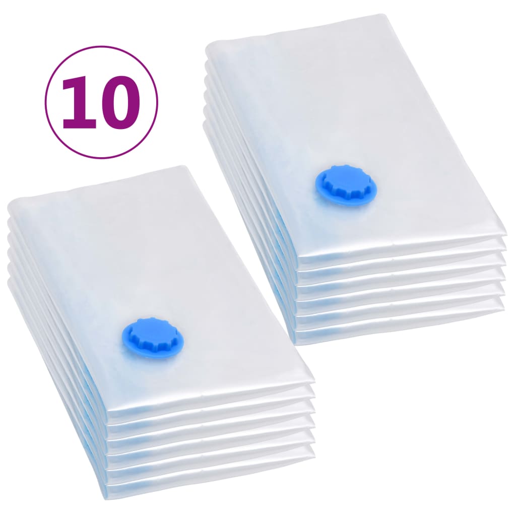 Vidaxl vacuum storage bags 10 pcs 80x60 cm