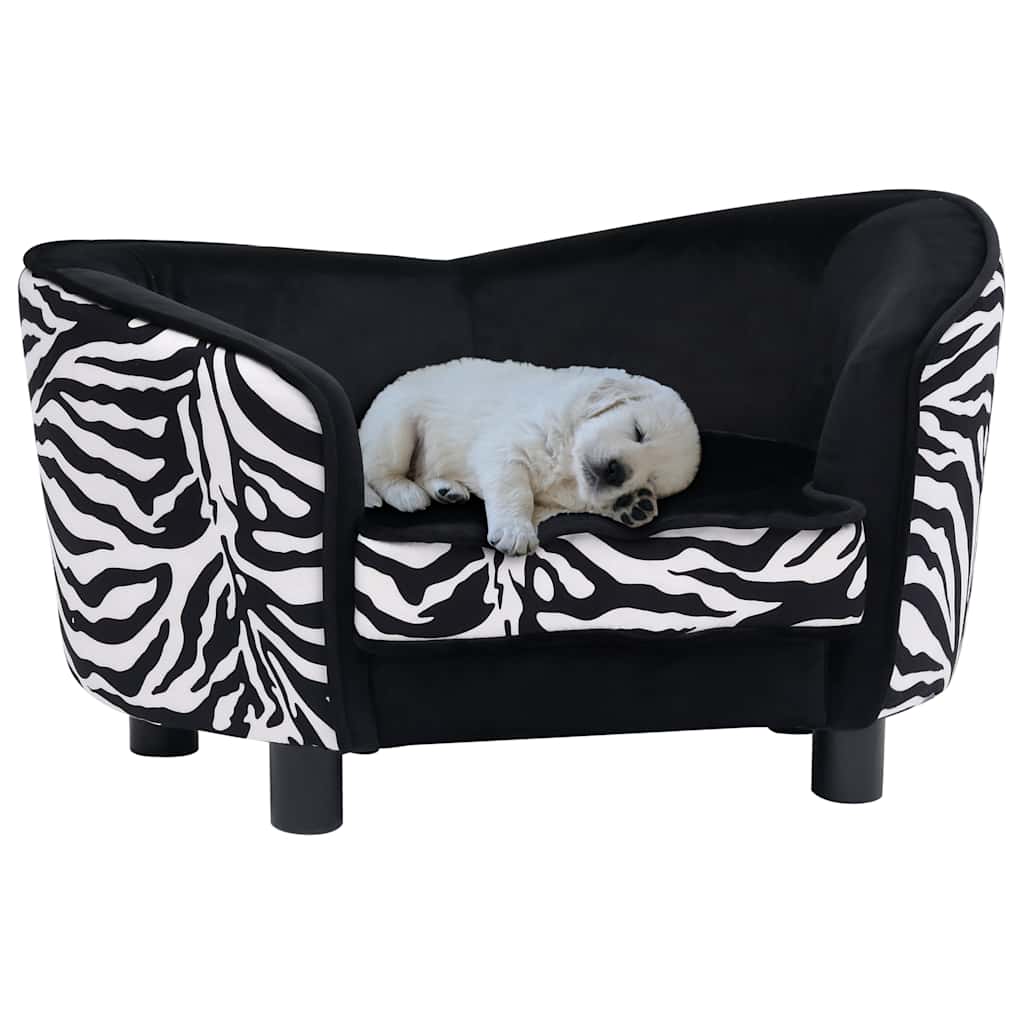 Vidaxl dog bed 68x38x38 cm plush black