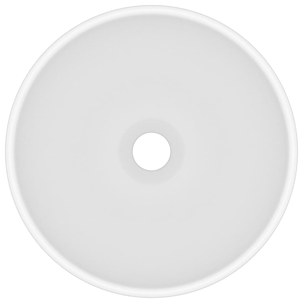 Vidaxl washbasin round 32.5x14 cm ceramic matt white