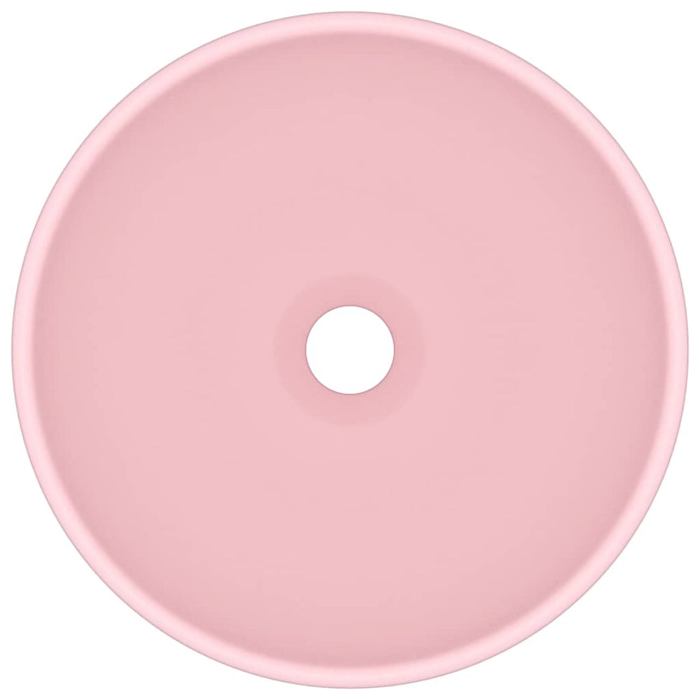 Vidaxl washbasin round 32.5x14 cm ceramic matte pink
