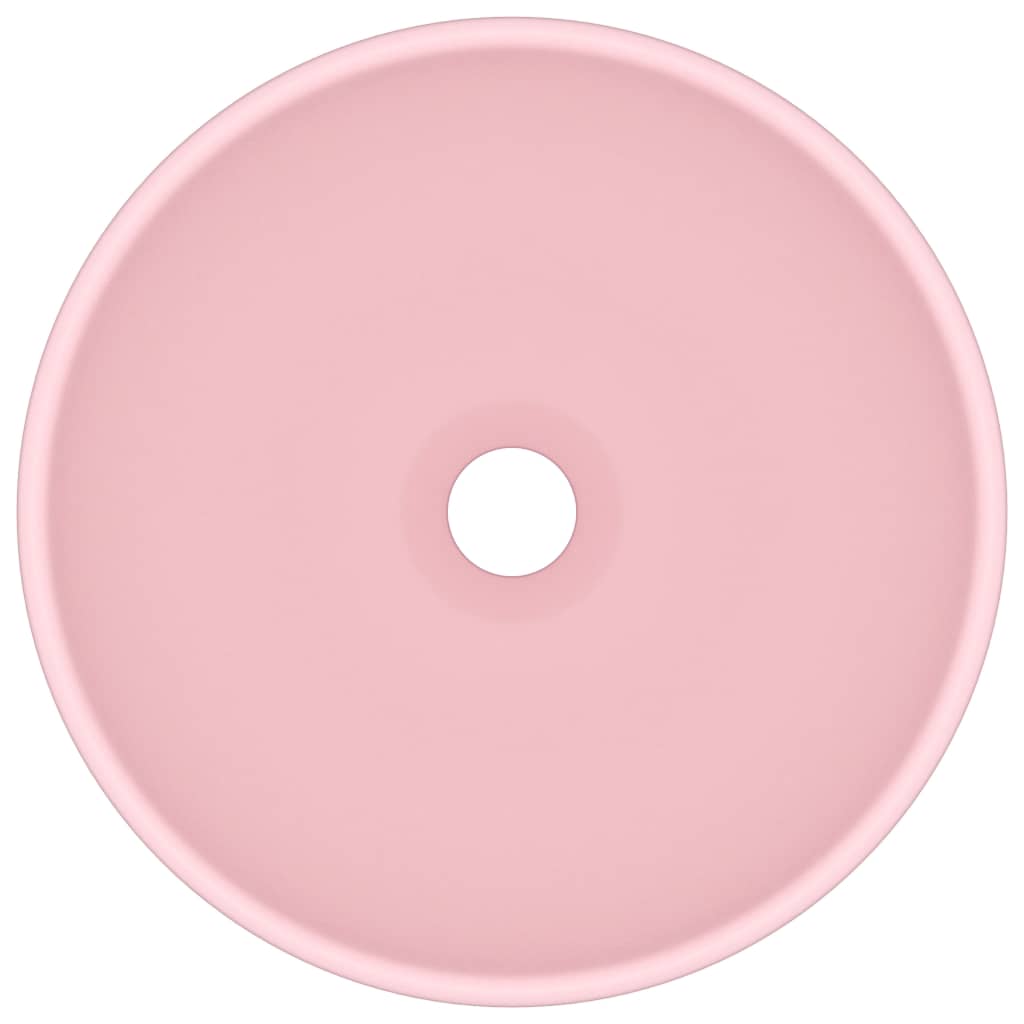 Vidaxl washbasin round 32.5x14 cm ceramic matte pink