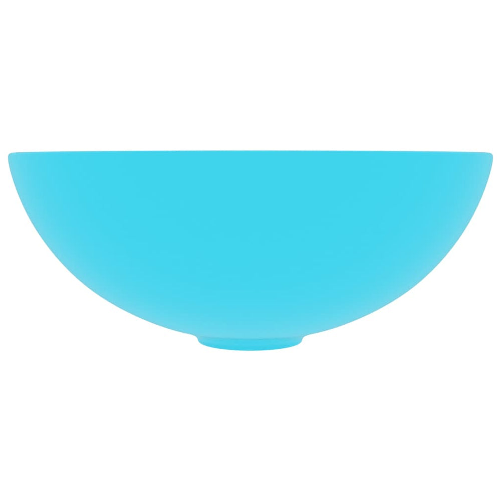 Vidaxl round ceramic washbasin light green
