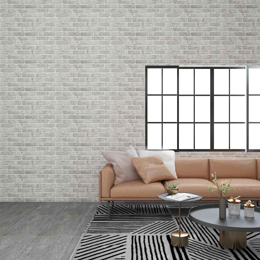 Vidaxl 10 pcs wall panels 3d light gray brick eps
