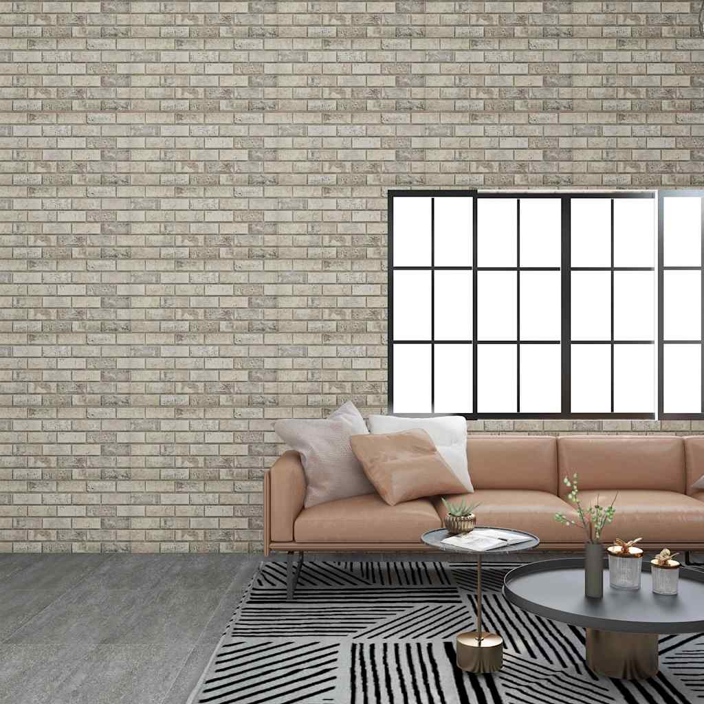 Vidaxl 10 pcs wall panels 3d sand-colored brick eps