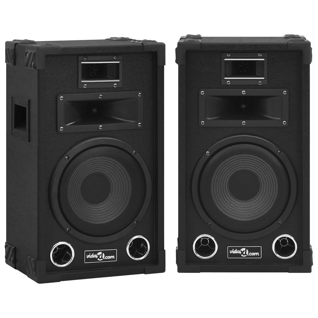 Vidaxl altavoces de escenario hi-fi 2 uds pasivos profesionales 800 W negro