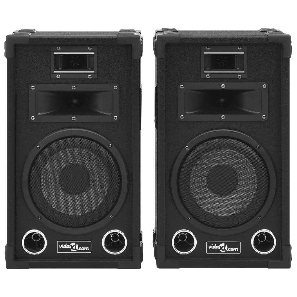 Vidaxl altavoces de escenario hi-fi 2 uds pasivos profesionales 800 W negro