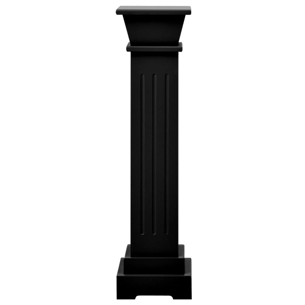 Vidaxl Plant Standard Classic Column Square 17x17x66 CM MDF Negro