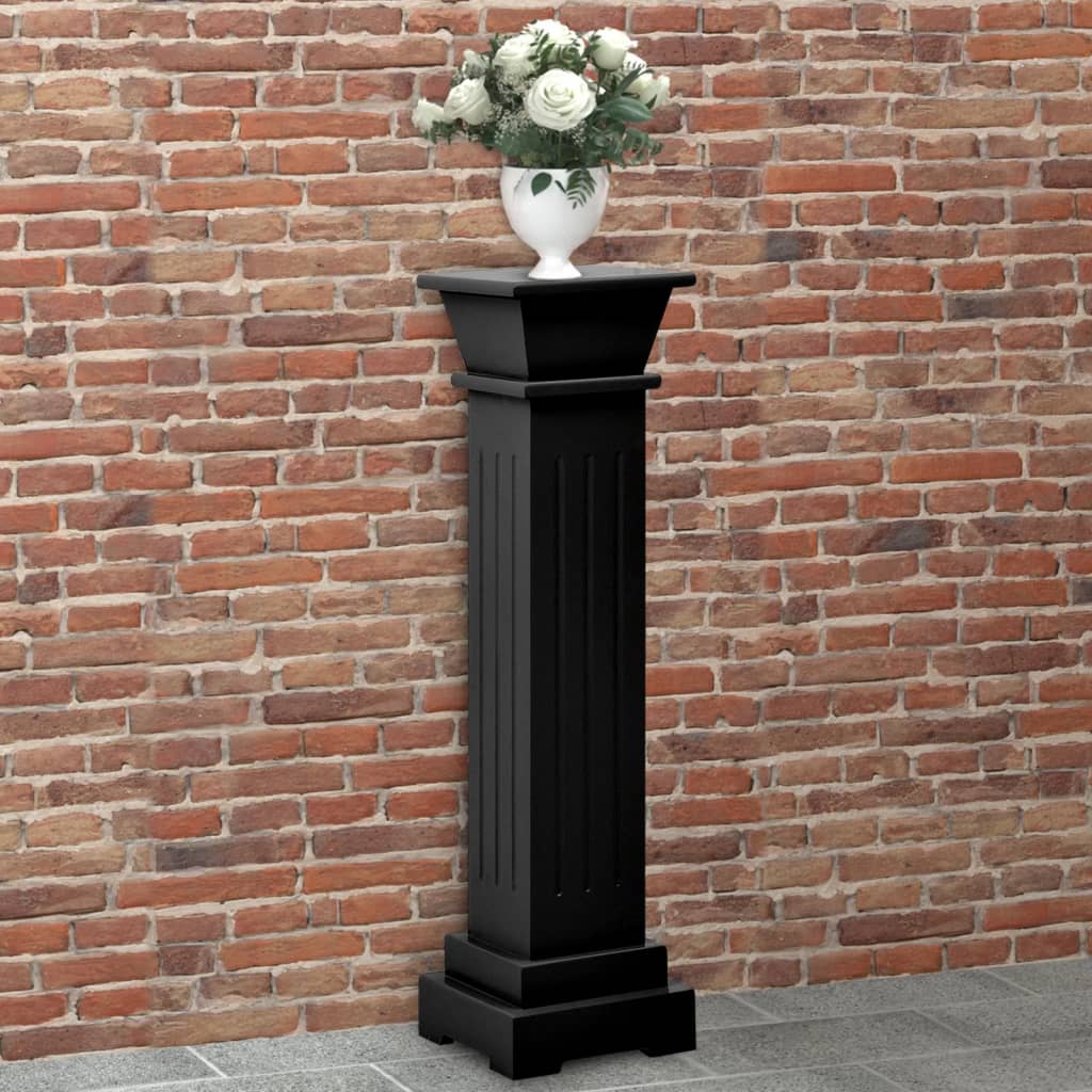 Vidaxl Plant Standard Classic Column Square 17x17x66 CM MDF Negro