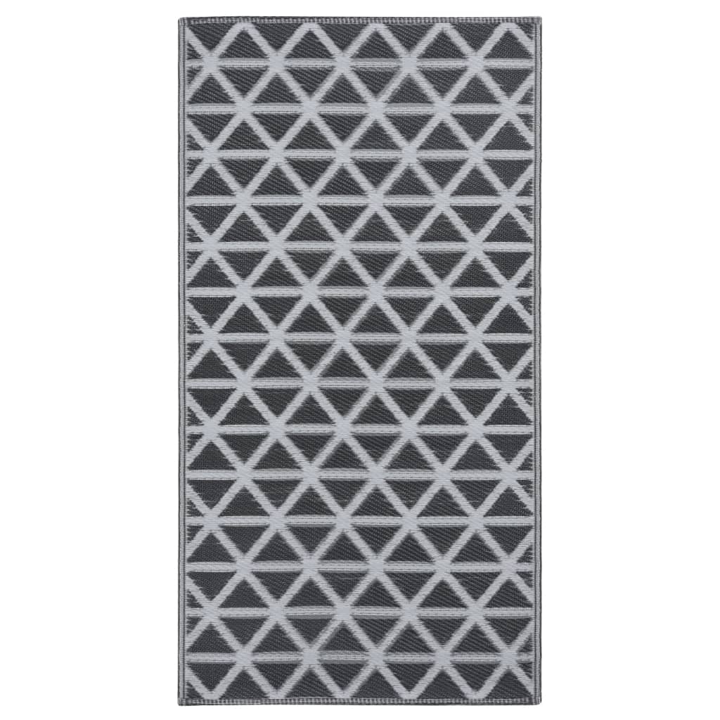 Vidaxl outdoor rug arakil 80x150 cm pp black