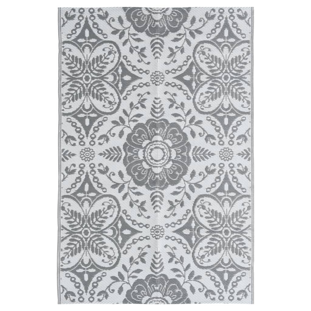Vidaxl outdoor rug arakil 120x180 cm pp light gray