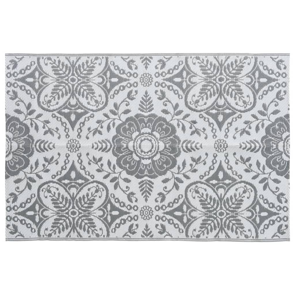 Vidaxl outdoor rug arakil 120x180 cm pp light gray