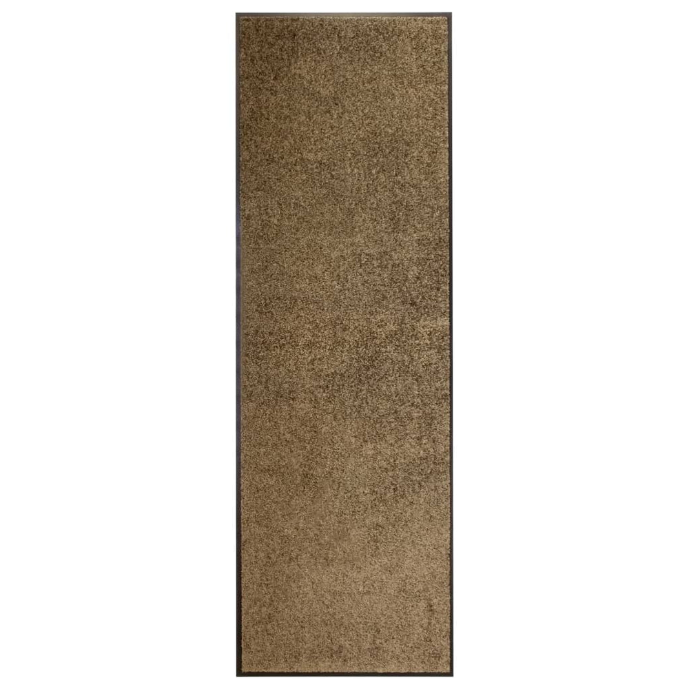 Vidaxl doormat washable 60x180 cm brown
