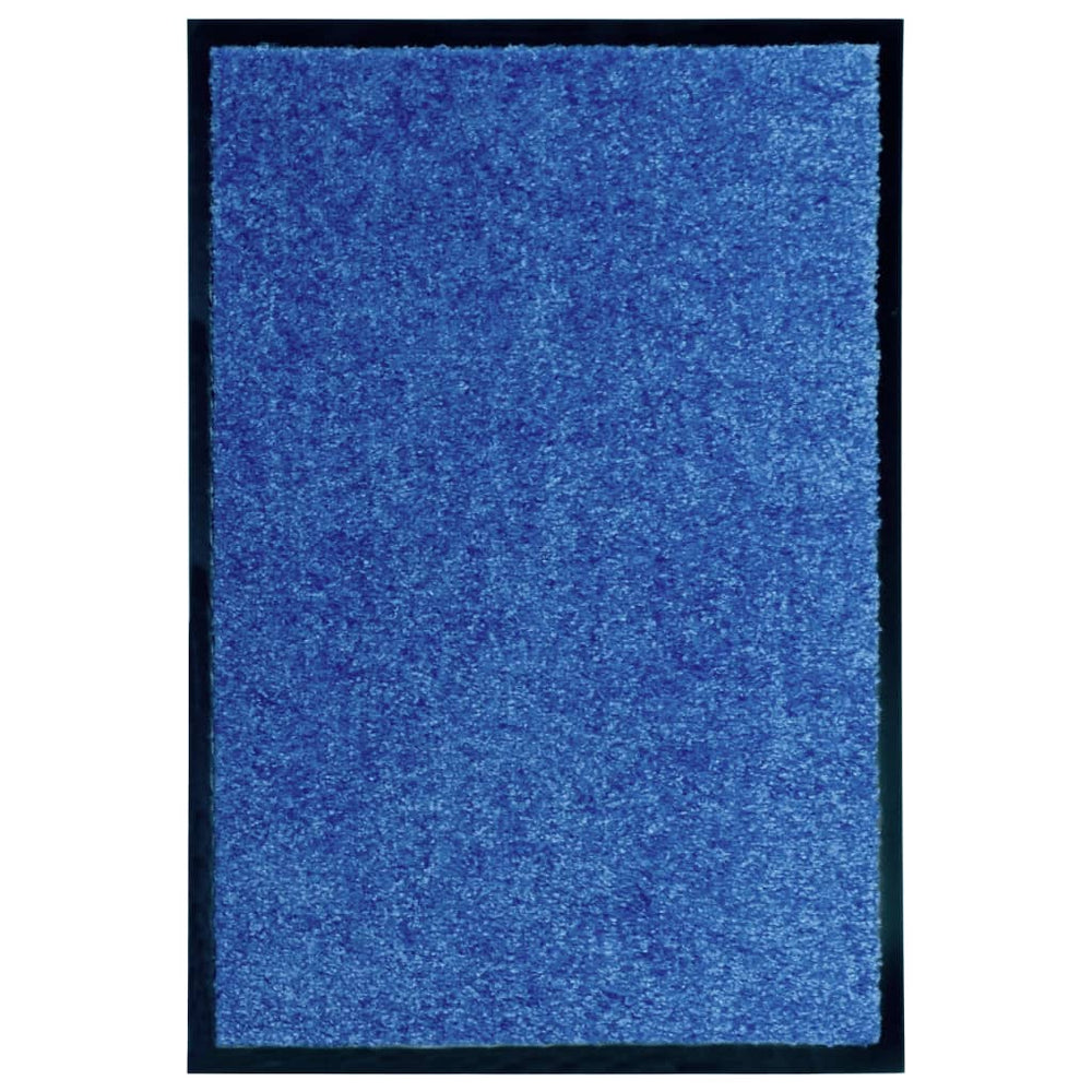 Vidaxl doormat washable 40x60 cm blue