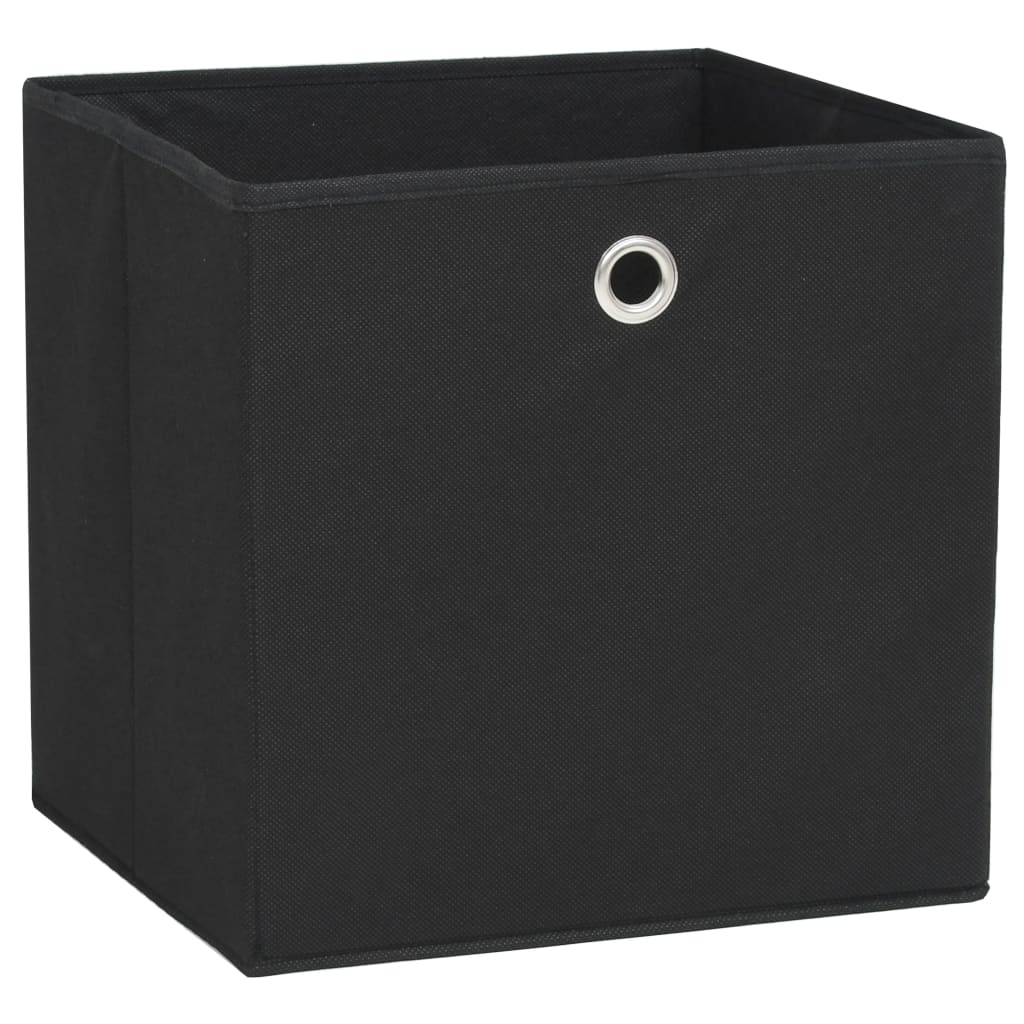 Vidaxl storage boxes 4 pcs 28x28x28 cm nonwoven fabric black