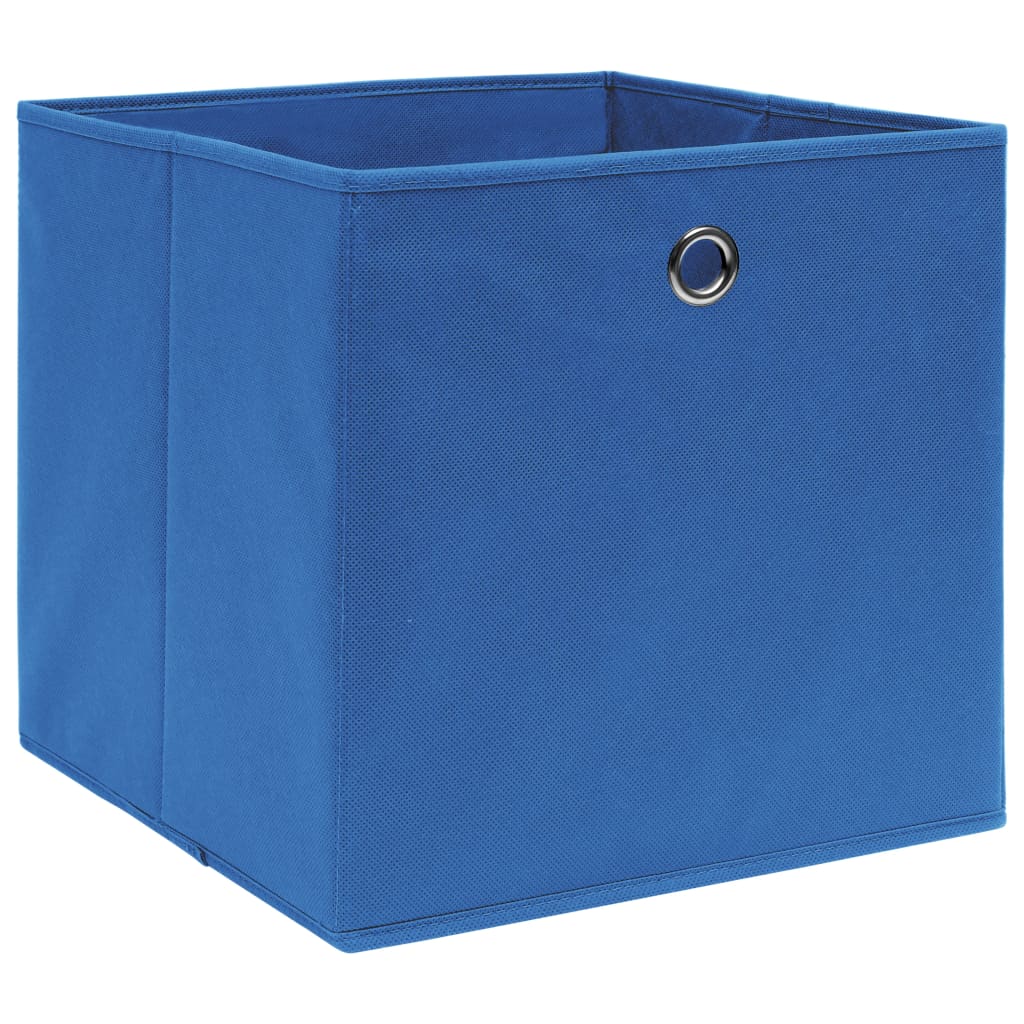 VIDAXL -Speicherboxen 4 PCs 28x28x28 cm Nicht -verwobenes Stoff blau