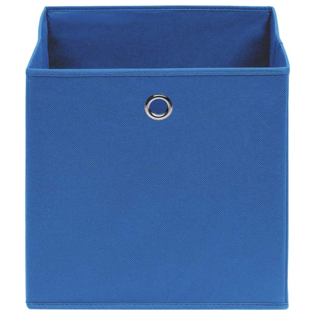 VIDAXL -Speicherboxen 4 PCs 28x28x28 cm Nicht -verwobenes Stoff blau