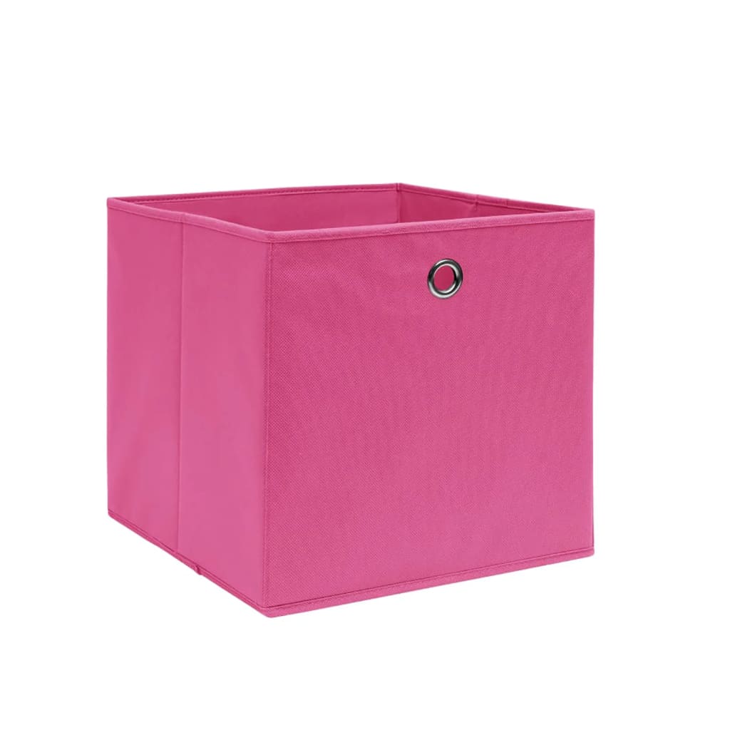 Vidaxl storage boxes 4 pcs 28x28x28 cm nonwoven fabric pink