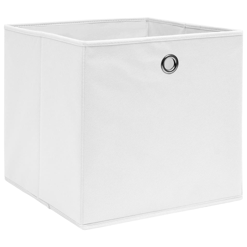 Vidaxl storage boxes 10 pcs 28x28x28 cm nonwoven fabric white