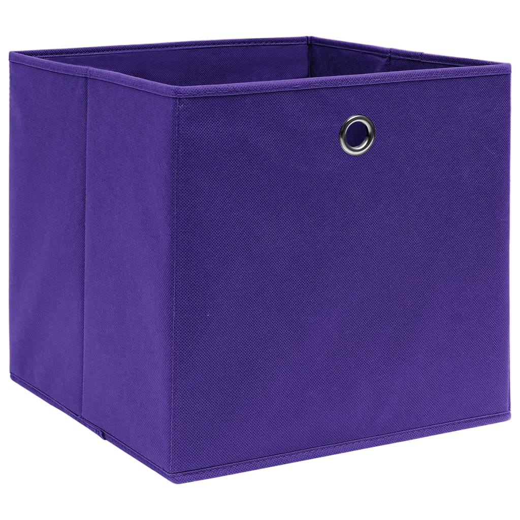 Vidaxl storage boxes 4 pcs 28x28x28 cm nonwoven fabric purple