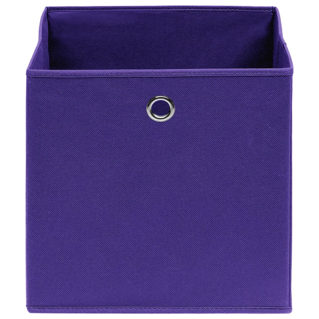 Scatole di archiviazione Vidaxl 4 pezzi 28x28x28 cm tessuto non tessuto viola