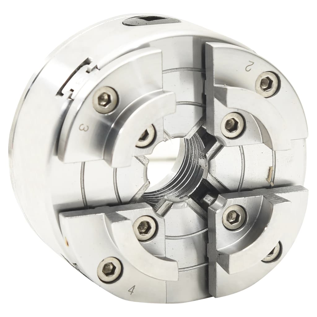 Vidaxl Holzklauenplatte 4 Becken M33 Anschluss 96 mm Stahl Silber Farbe