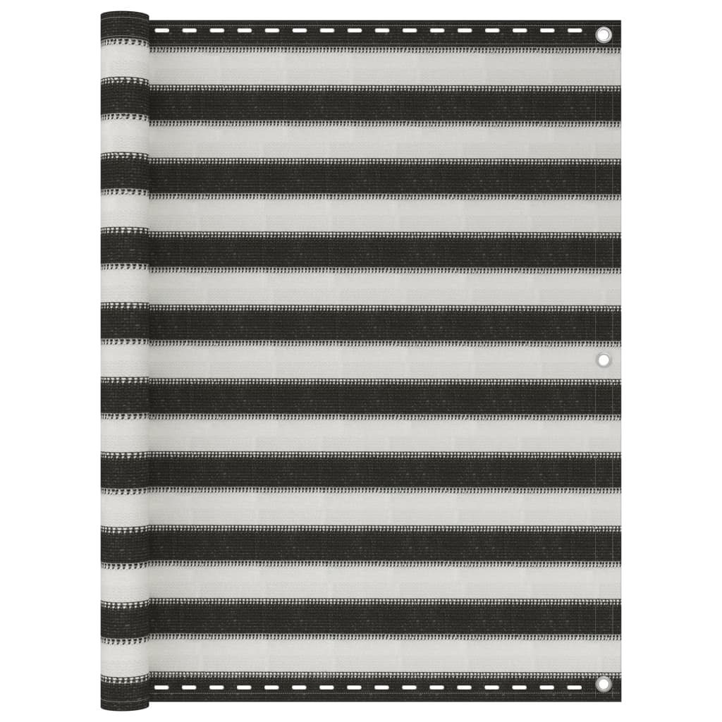 Vidaxl Balkon Bildschirm 120 x 500 cm HDPE -Anthrazit und Weiß