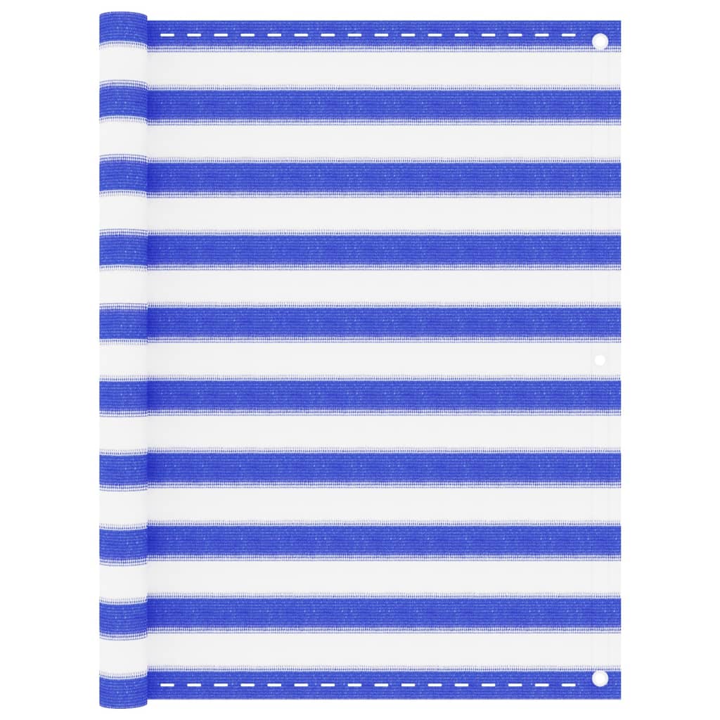 Vidaxl Balkon Bildschirm 120x400 cm HDPE Blau und Weiß