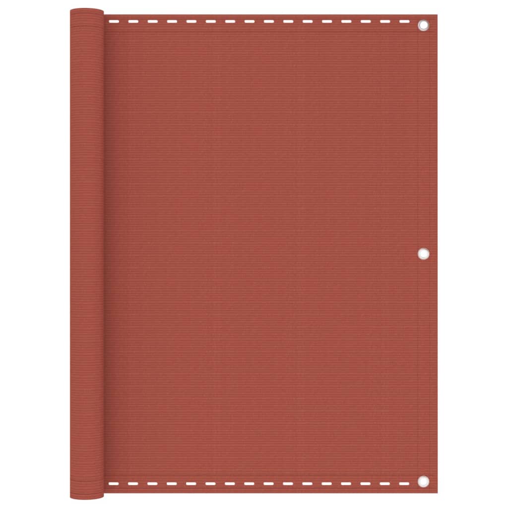 Vidaxl Balcony Screen 120x600 cm HDPE Terracotta -Colored