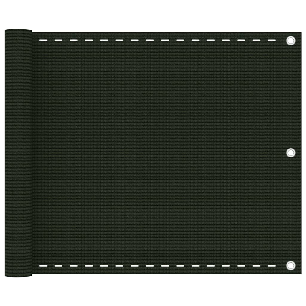 Vidaxl Balcony Bildschirm 75x600 cm HDPE Donkergroen