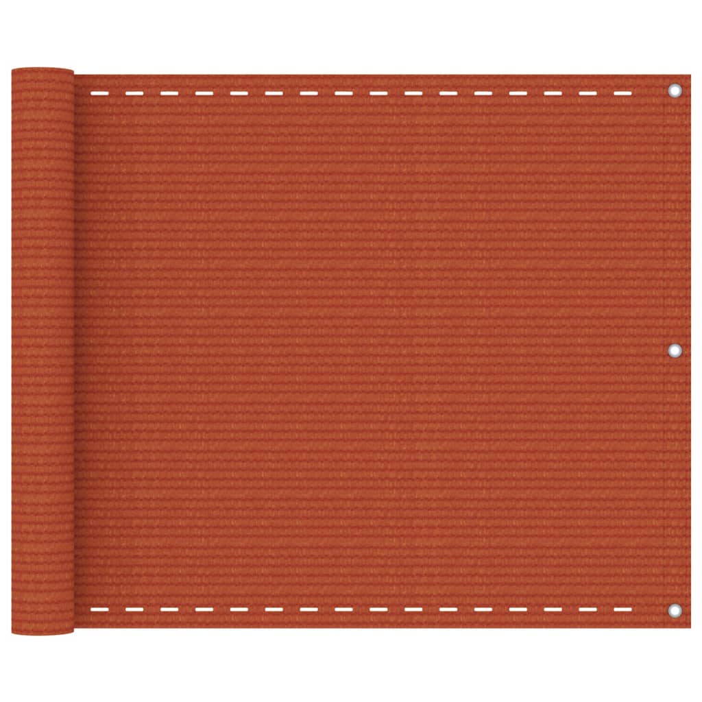 Vidaxl balcony screen 75x300 cm HDPE orange