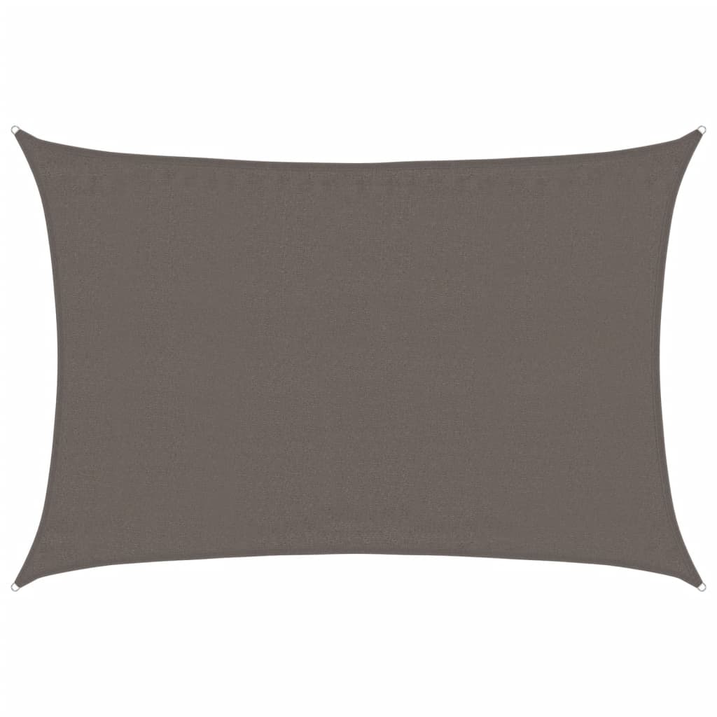 Vidaxl Zonnezeil 160 g m² 3,5 x 5 m HDPE -Anthrazit -gelöscht