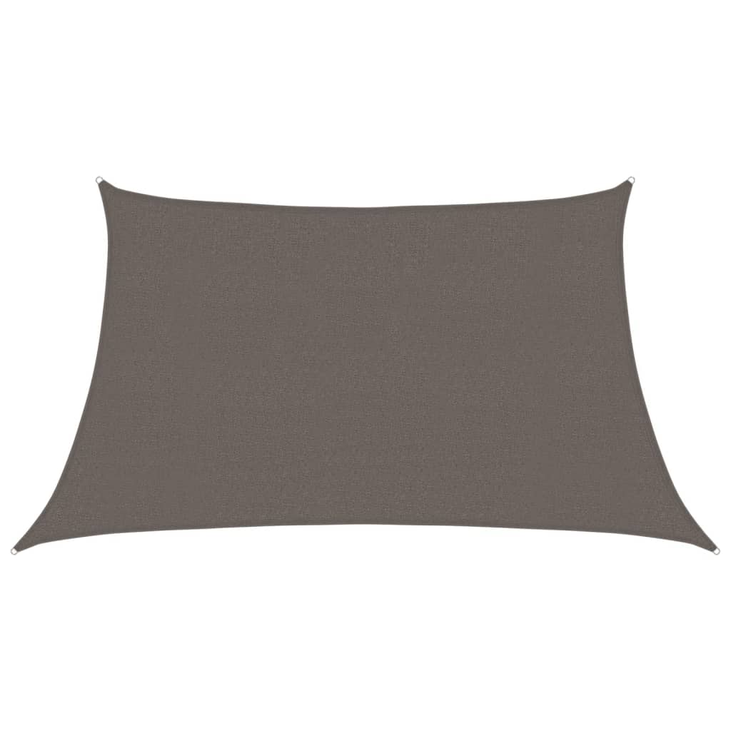 Vidaxl Zonnezeil 160 g m² 3 4x2 M HDPE -Anthrazit -gelöscht