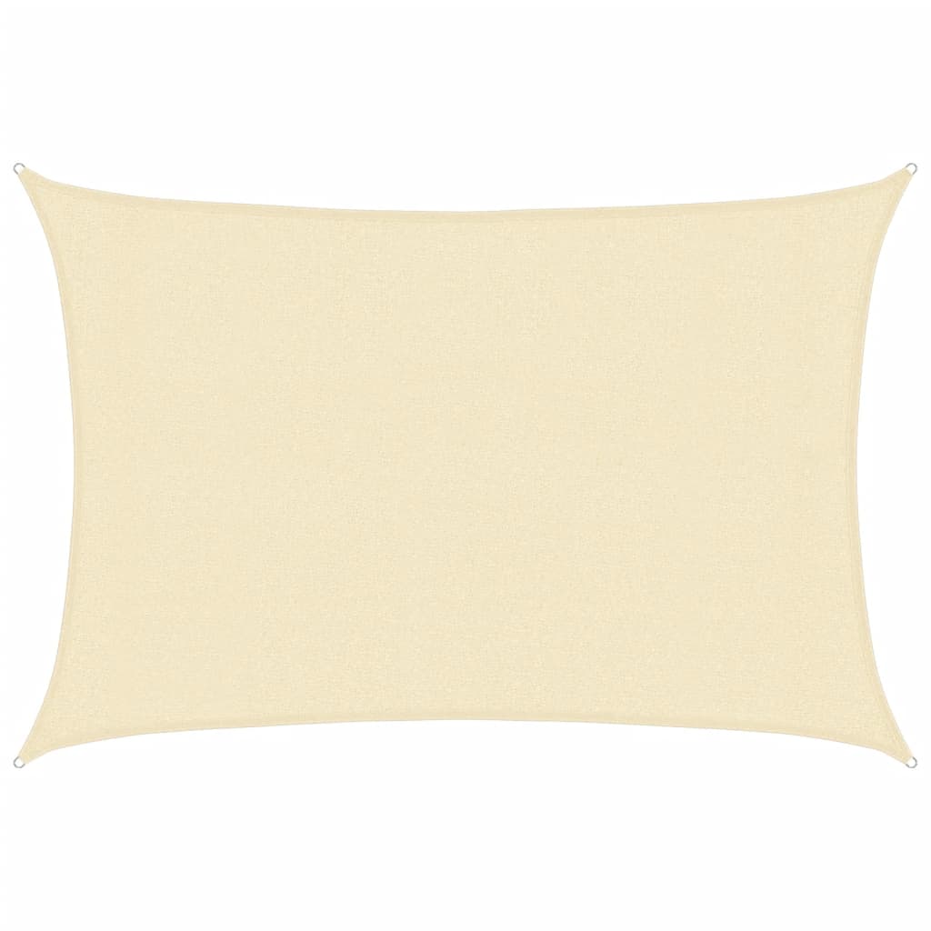 Vidaxl Zonnezeil 160 g m² 3x4 M HDPE -Creme gefärbt