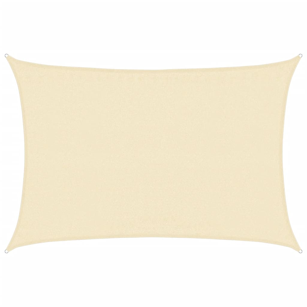 Vidaxl Zonnezeil 160 g m² 3,5x5 m HDPE -creme -farvet