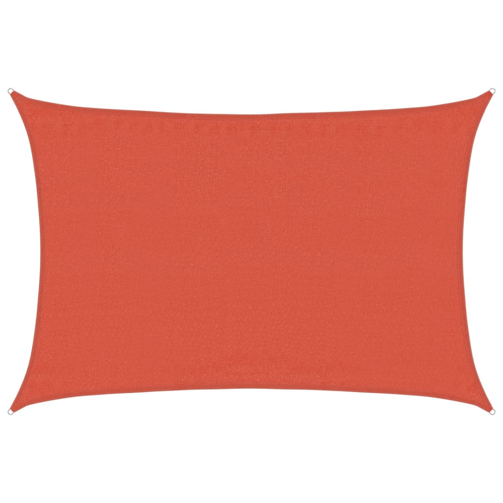 Vidaxl Zonnezeil 160 g m² rechteckig 3,5 x 5 m HDPE Terrakotta gefärbt